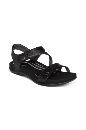 Aetrex Jess Adjustable Quarter Strap Sandal