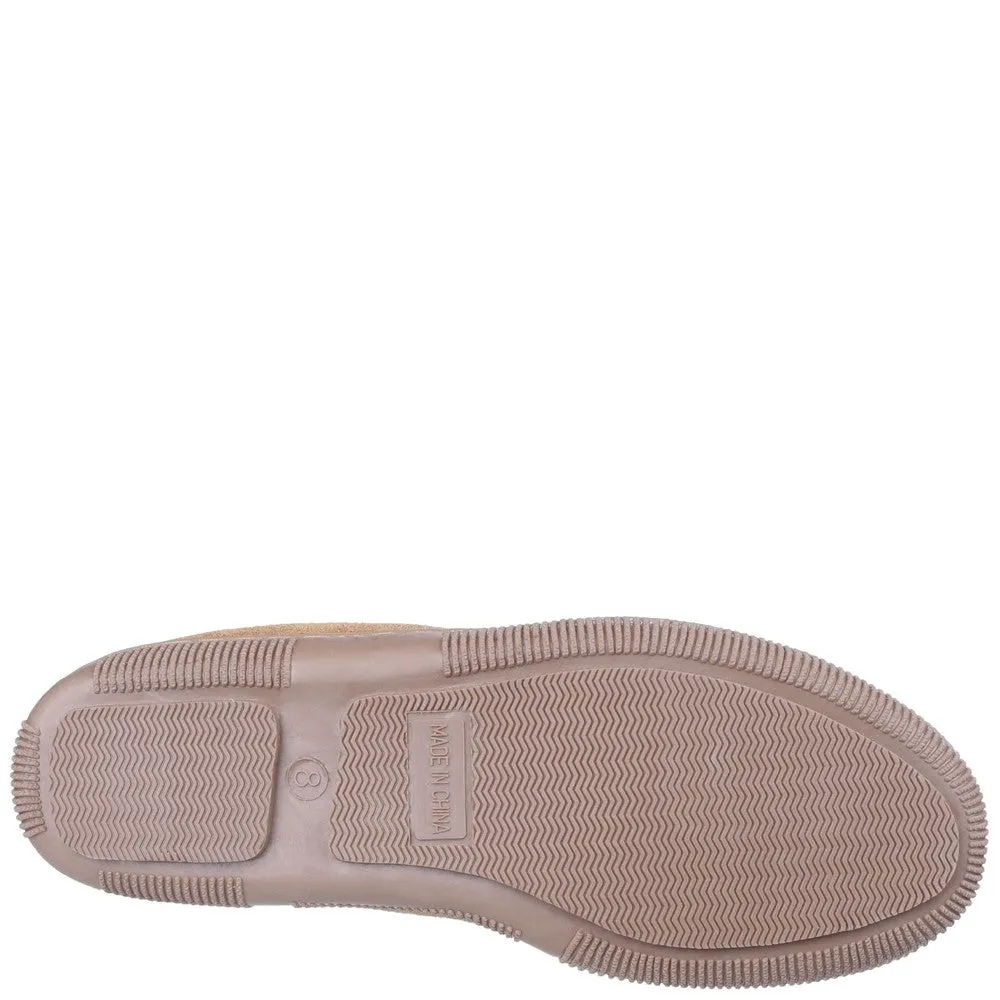 Alberta Moccasin Slippers Beige