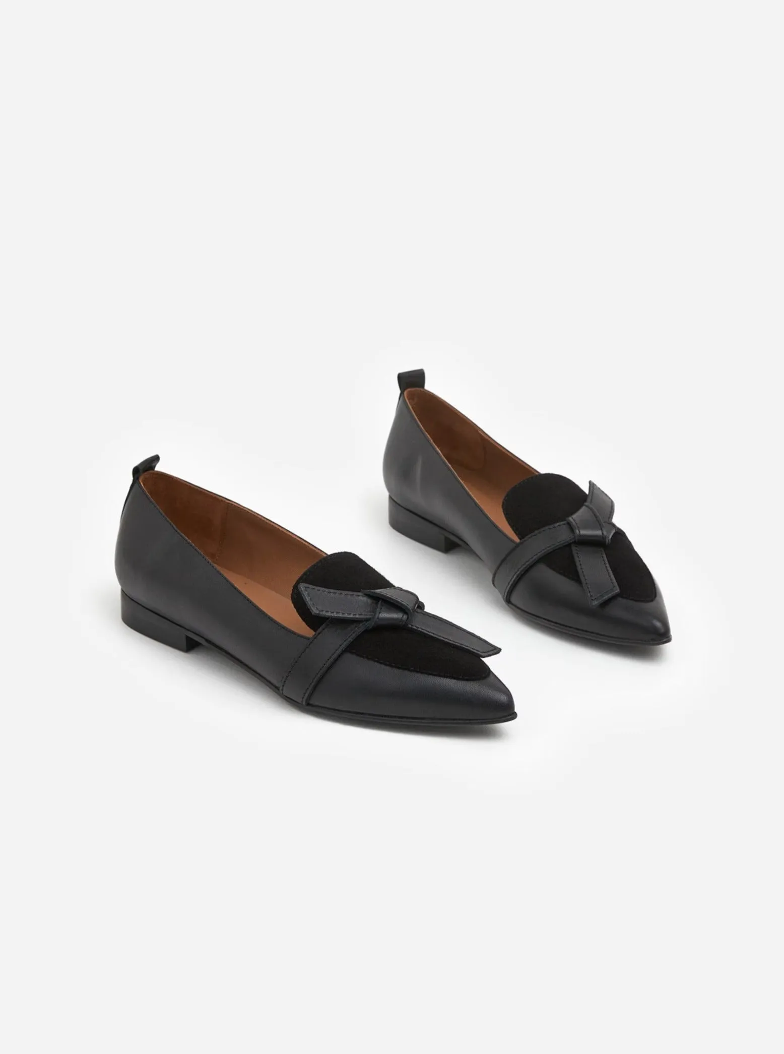 ALLY LEATHER LOAFERS | SUEDE BLACK