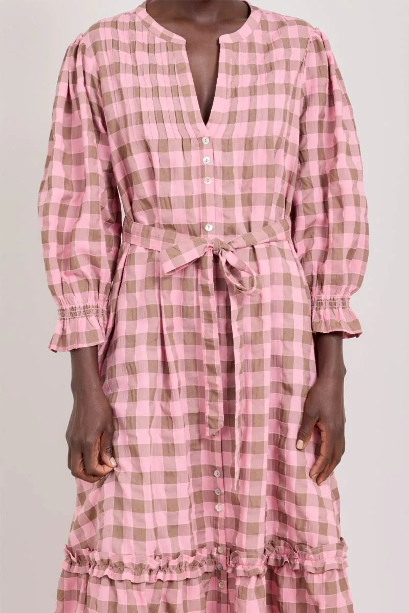 Alyessia Woven Gingham Dress