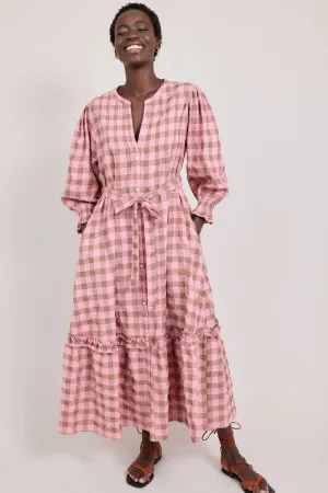 Alyessia Woven Gingham Dress