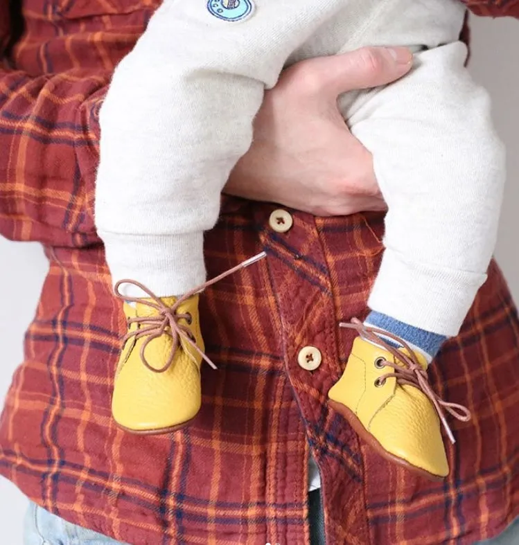 Baby yellow booties