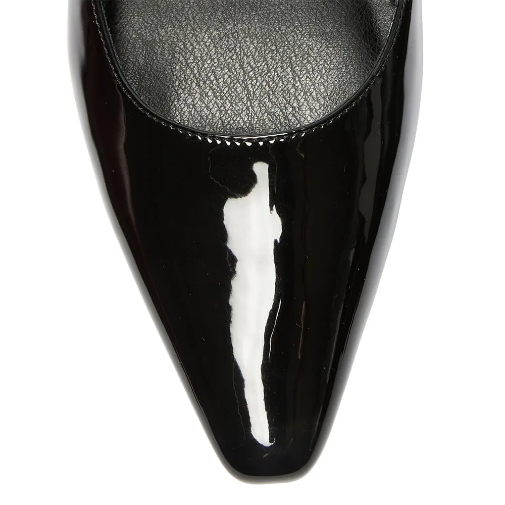 Bacall Flat in Black Patent