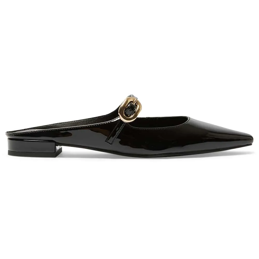 Bacall Flat in Black Patent