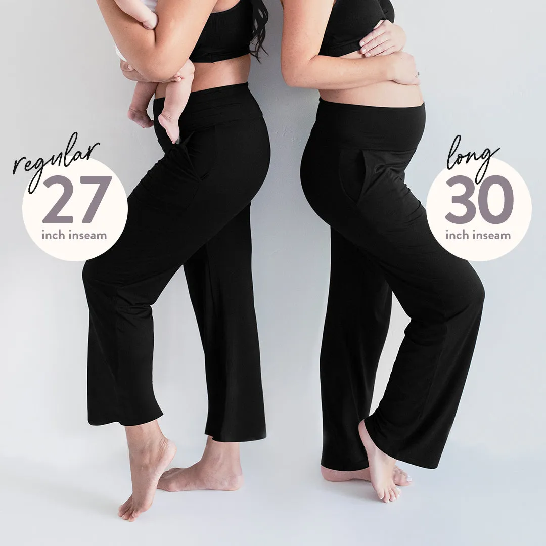 Bamboo Maternity & Postpartum Lounge Pant | Black