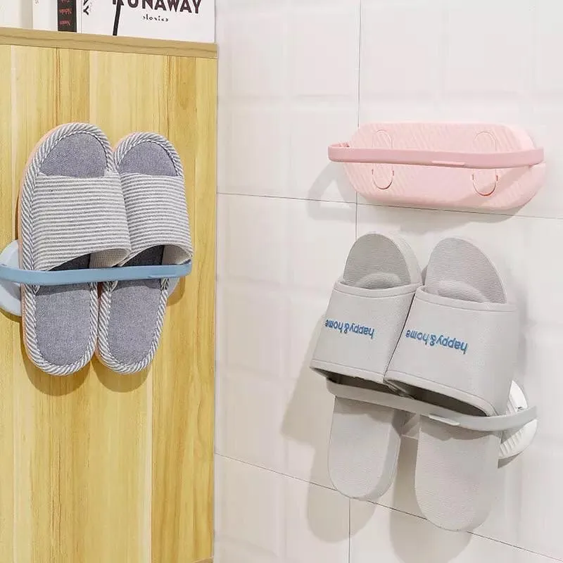 Bathroom Bath Ball Slipper Rack, Multifunctional Free Punch Wall Hanging Rack Towel Holder, Kitchen Grocery Holders