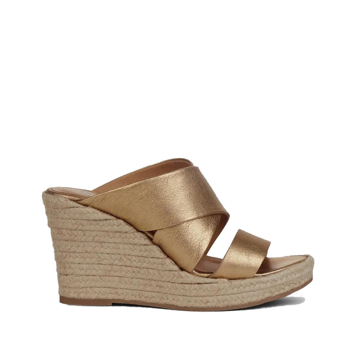 Bella Gold Espadrille Mules