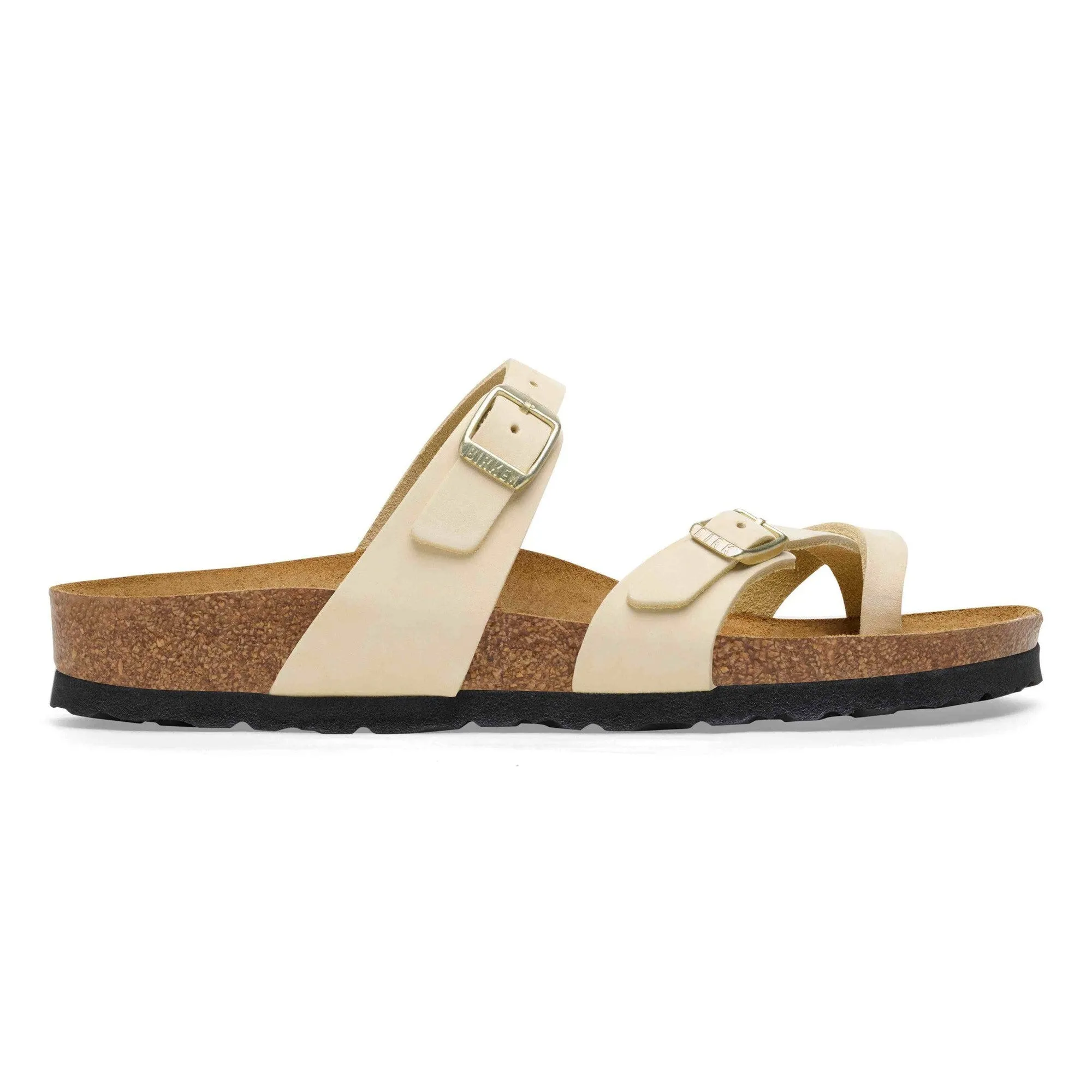 Birkenstock Mayari Ladies Ecru Nubuck Leather Arch Support Buckle Sandals