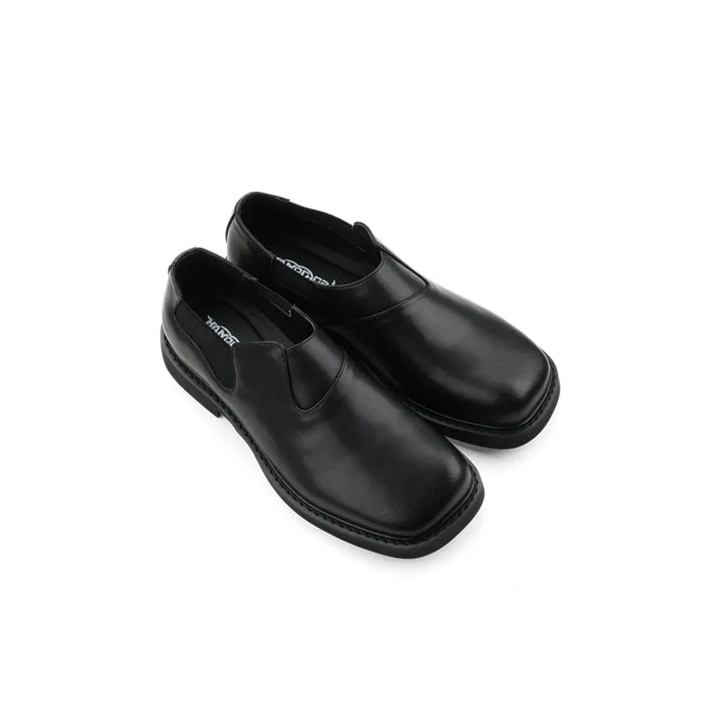 Black Leather Dress Loafers