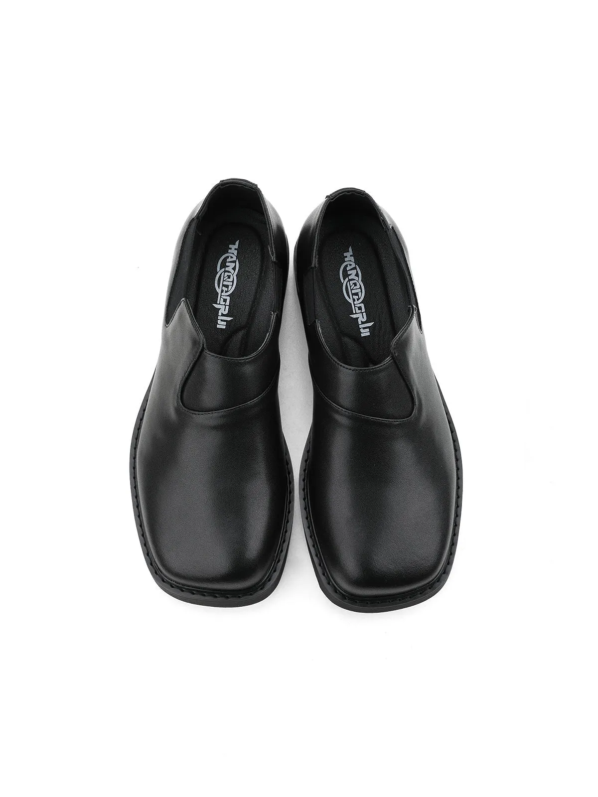 Black Leather Dress Loafers