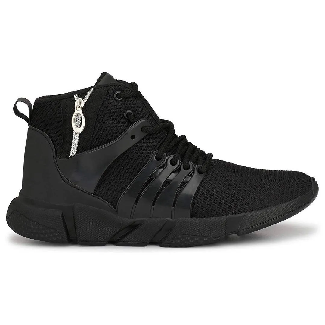 Black Mesh Sports Shoes