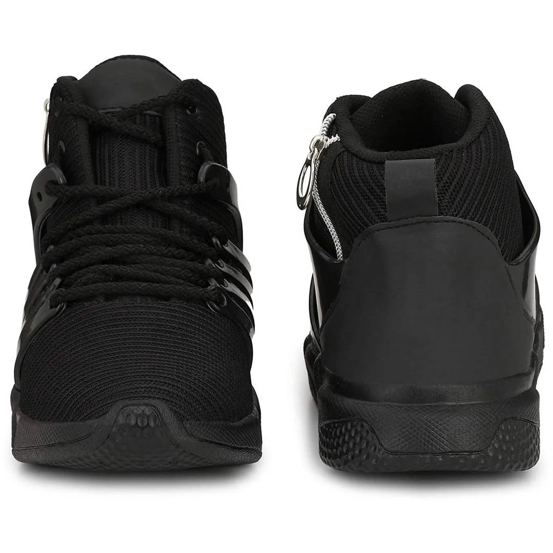 Black Mesh Sports Shoes