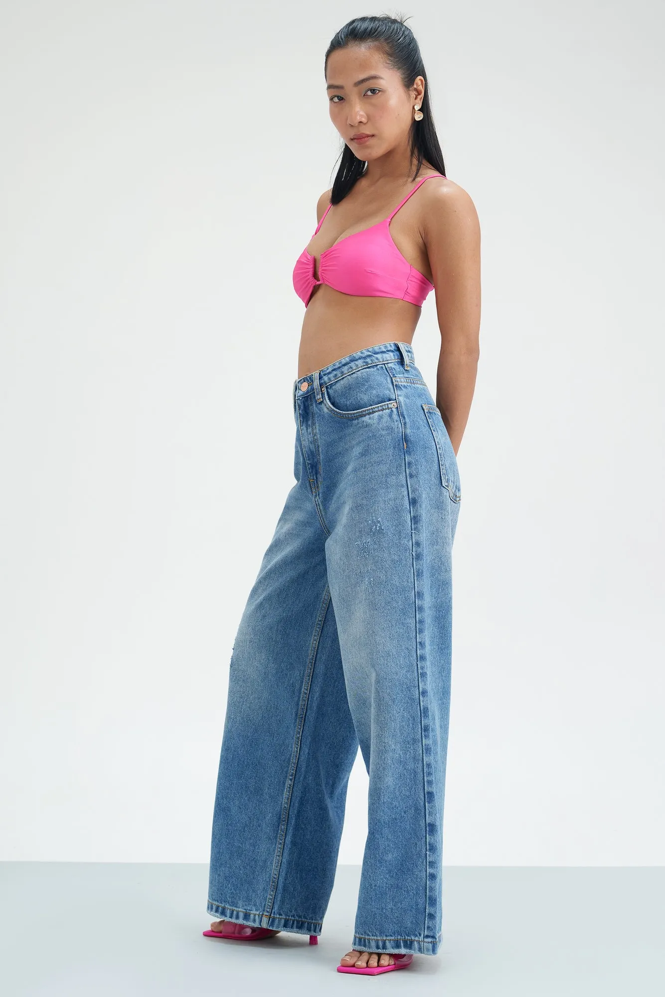 Blue Muse Wide Cropped Jeans