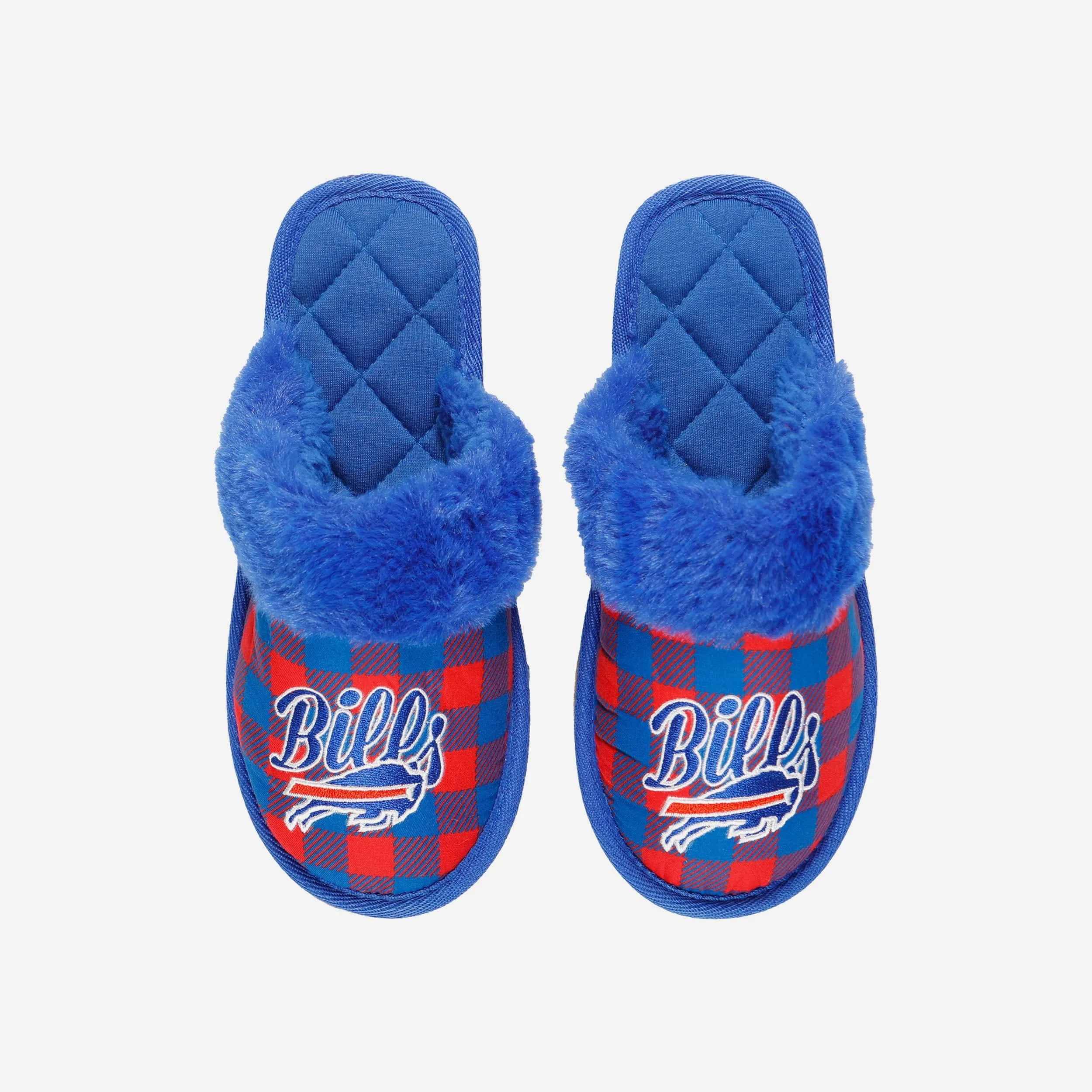 Buffalo Bills Womens Plaid Sherpa Mule Slipper