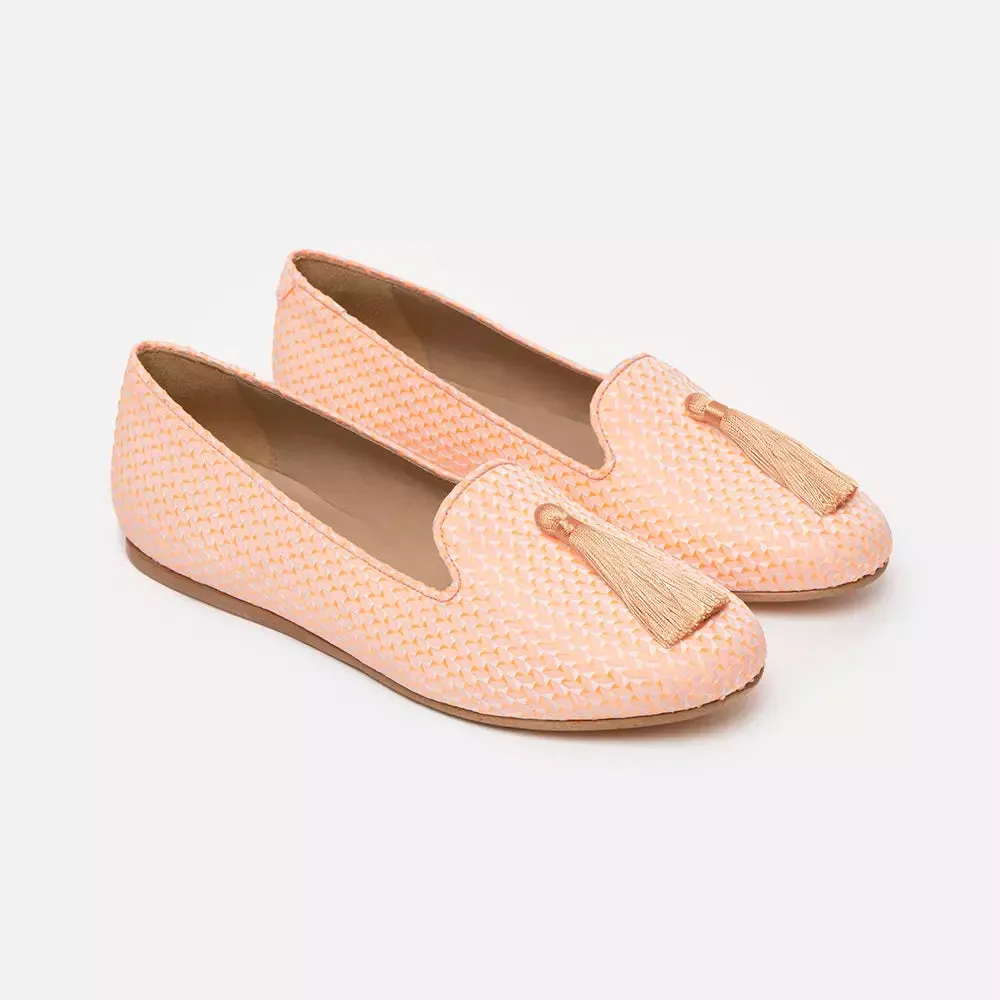 Charles Philip Elegant Pink Silk Alba Loafers