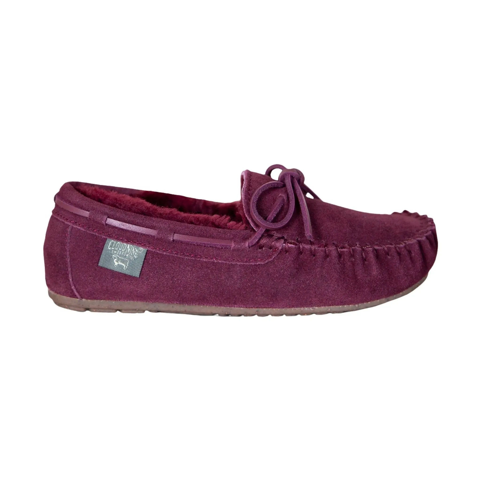 Cloud Nine Women's Moccasins Slippers - Burgundy