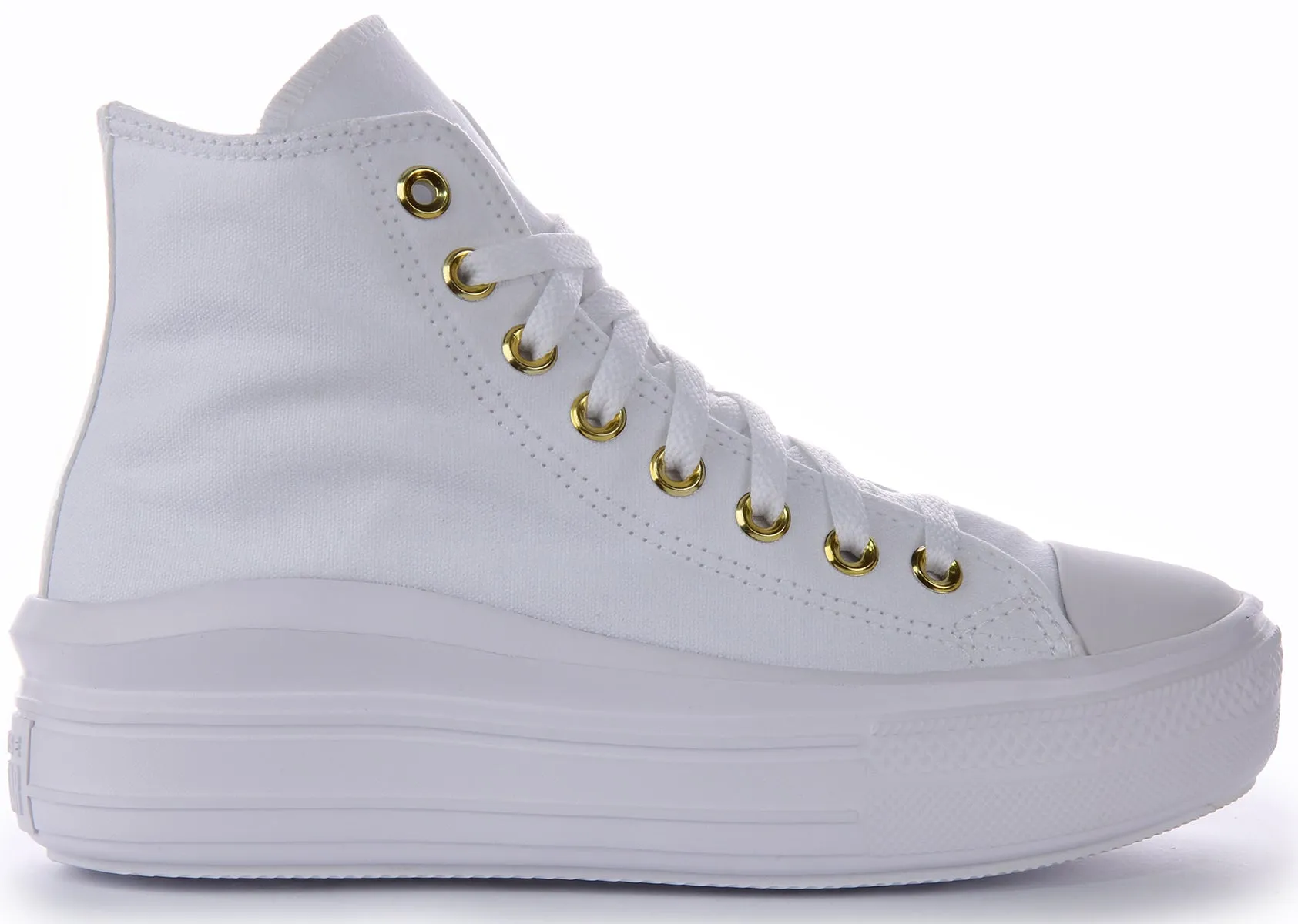 Converse All Star Move Platform A05459C In White Gold