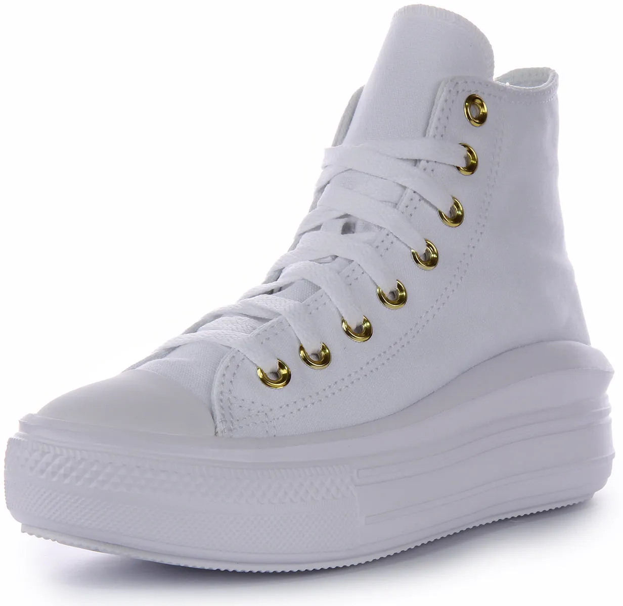 Converse All Star Move Platform A05459C In White Gold