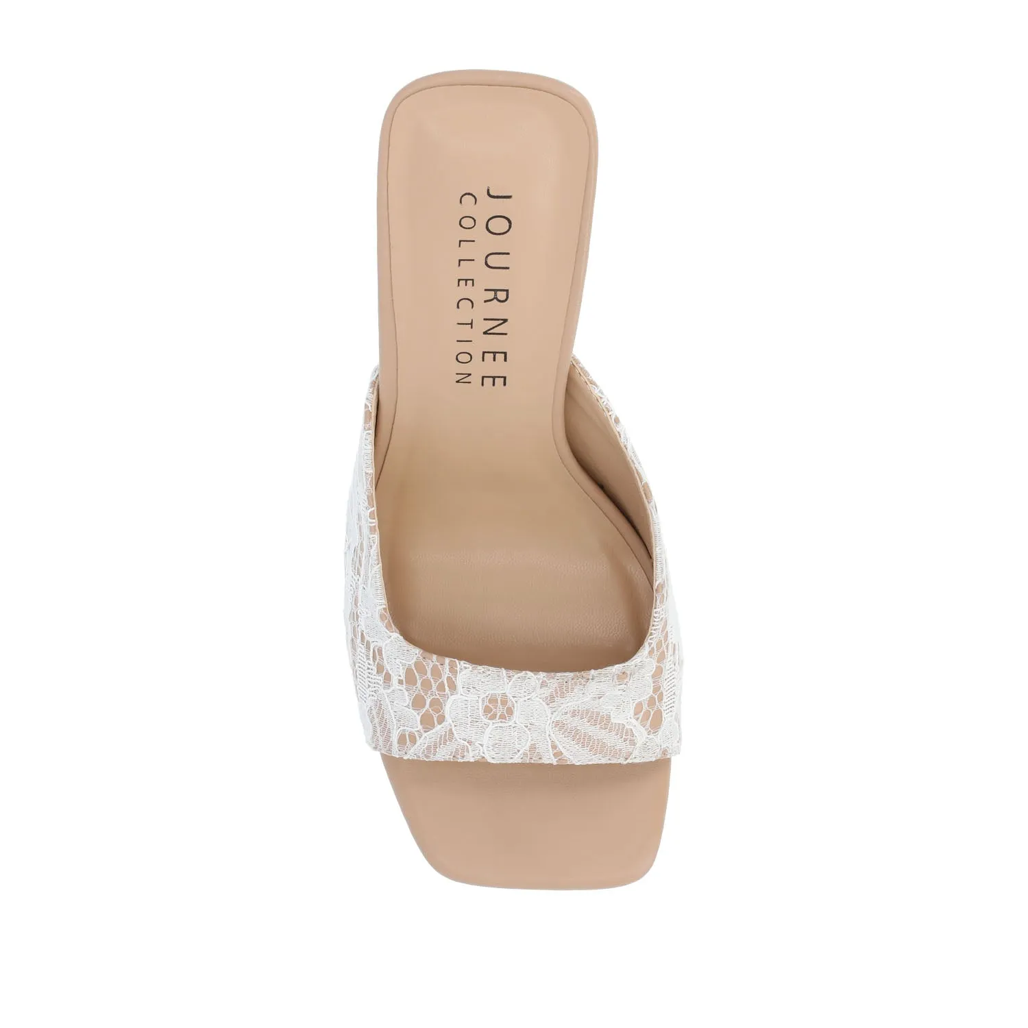 DAIVIA MULE HEELS IN LACE