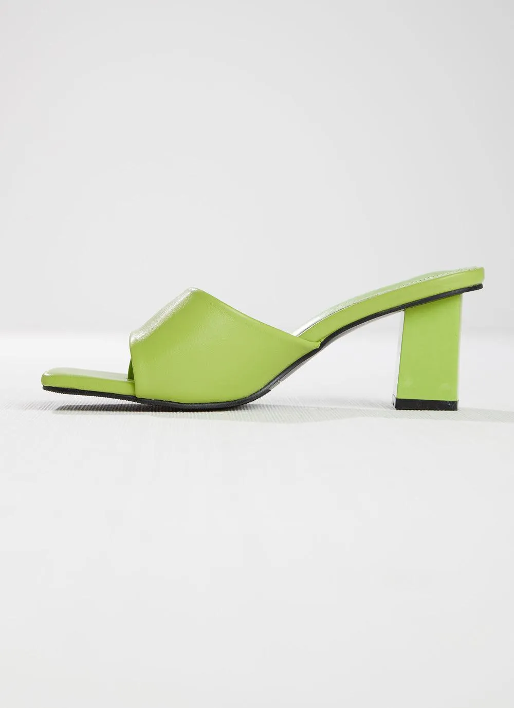 Dixie Mule Heel - Lime Green