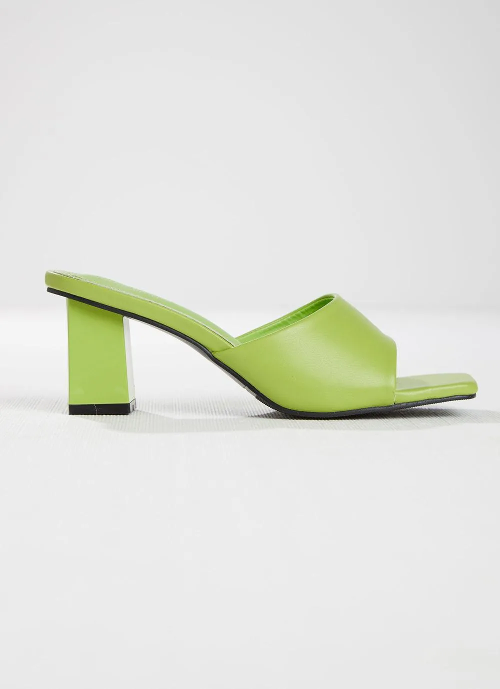 Dixie Mule Heel - Lime Green