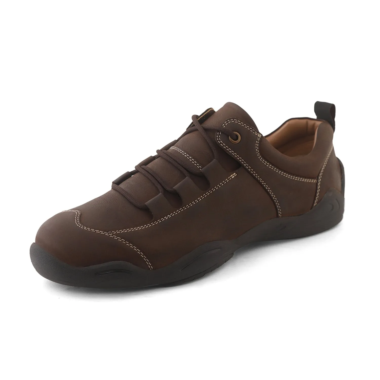 Ezok Mens Casual Brown Leather Sneakers