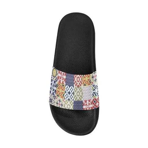 Flip-Flop Sandals, Patchwork Style Women's Slides