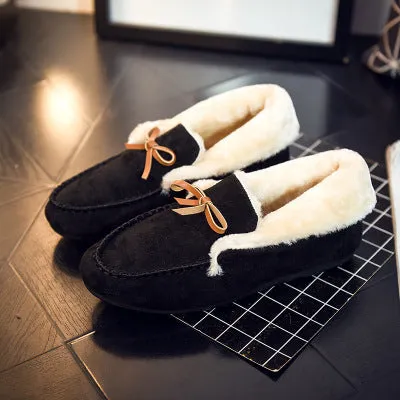 Free Shipping Casual Women Flats Shoes Winter Plus Velvet Flats Female Moccasin Shoes Women's Loafers Ladies Doug Shoes STA662