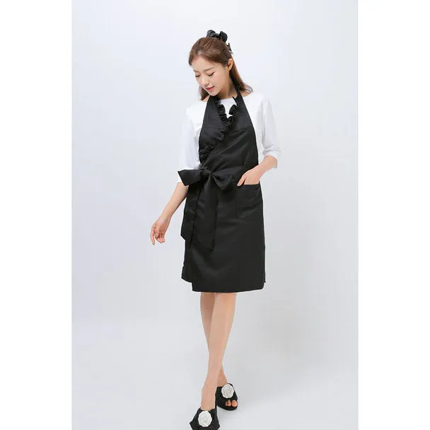 Frilled Apron Black