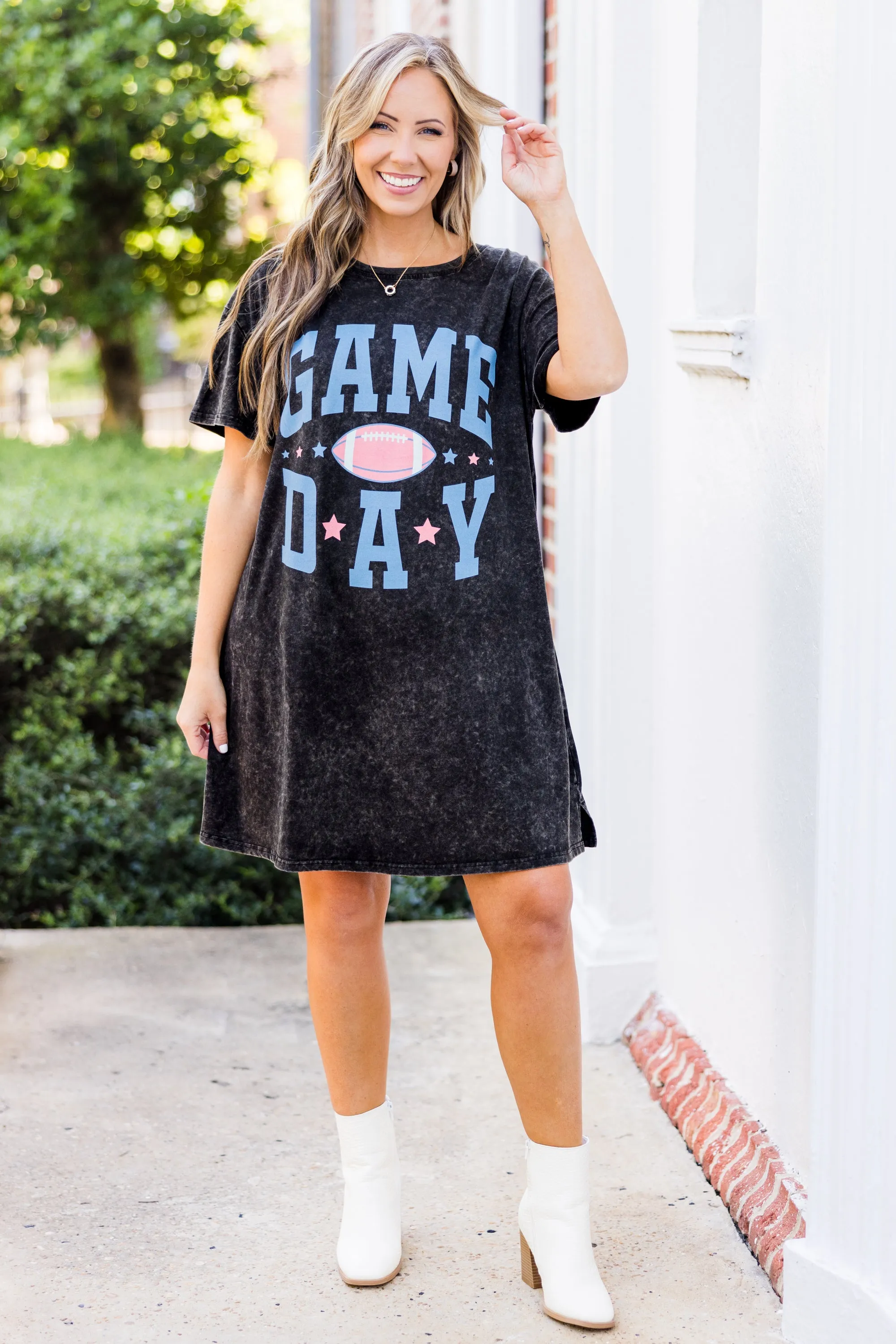 Game Days Are For The Girls T-Shirt Dress, Black