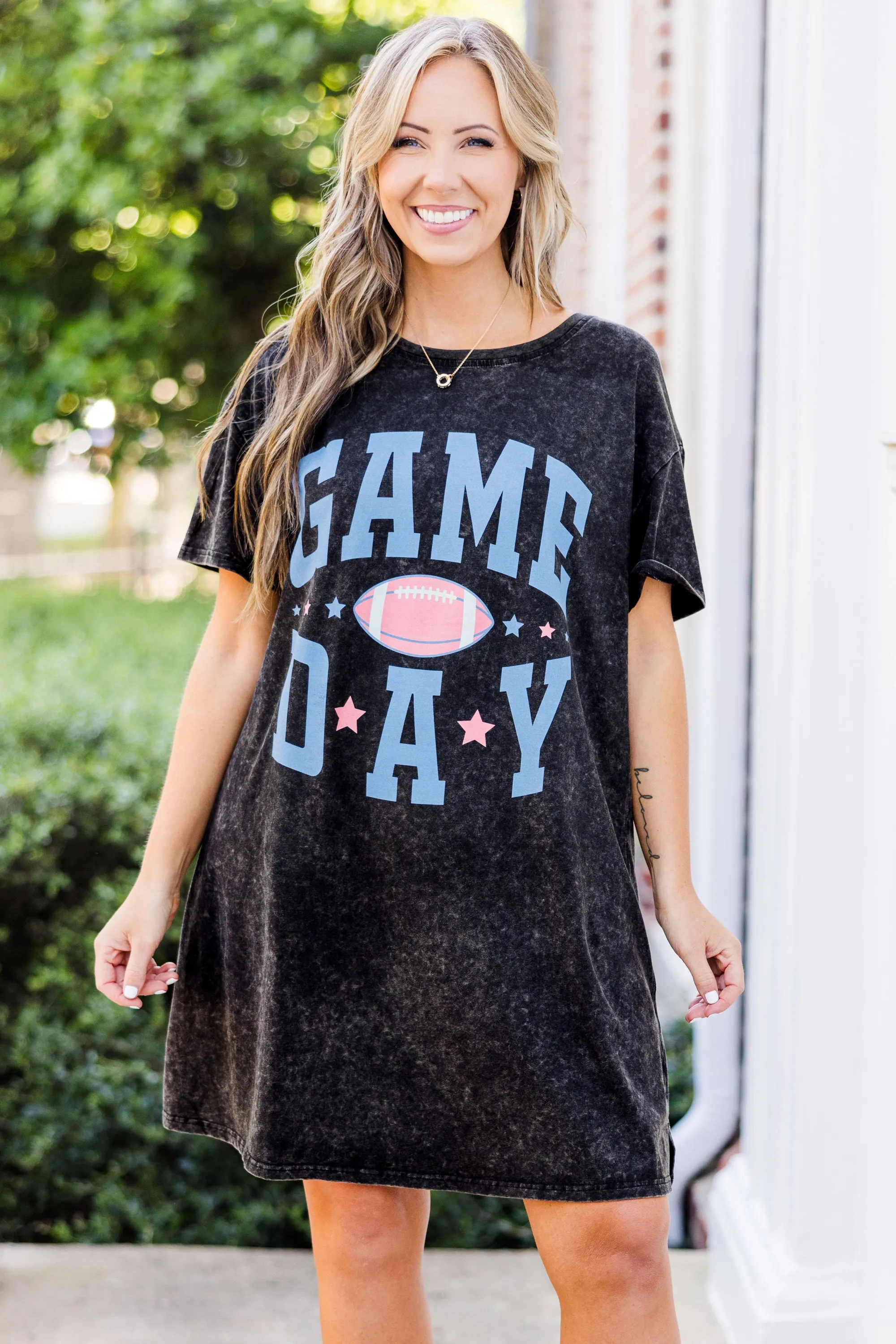 Game Days Are For The Girls T-Shirt Dress, Black