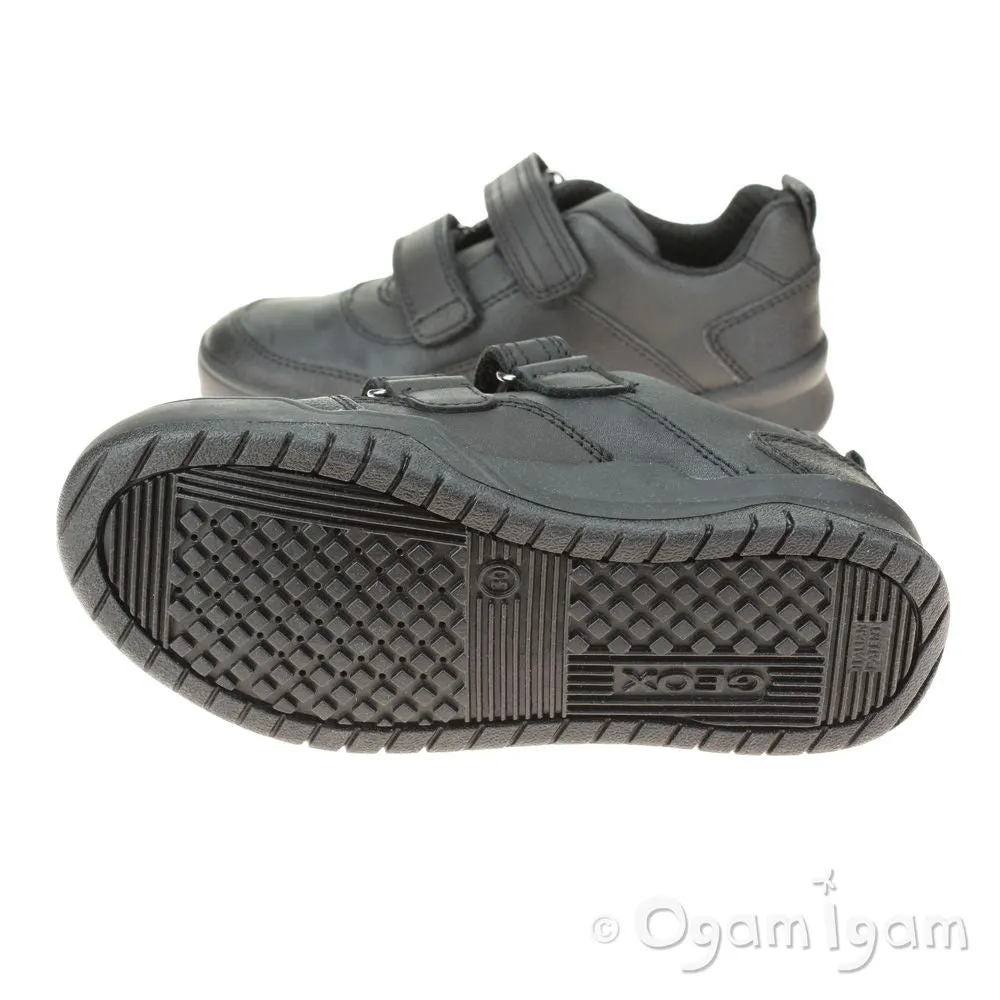 Geox Perth Boys Black School Shoe