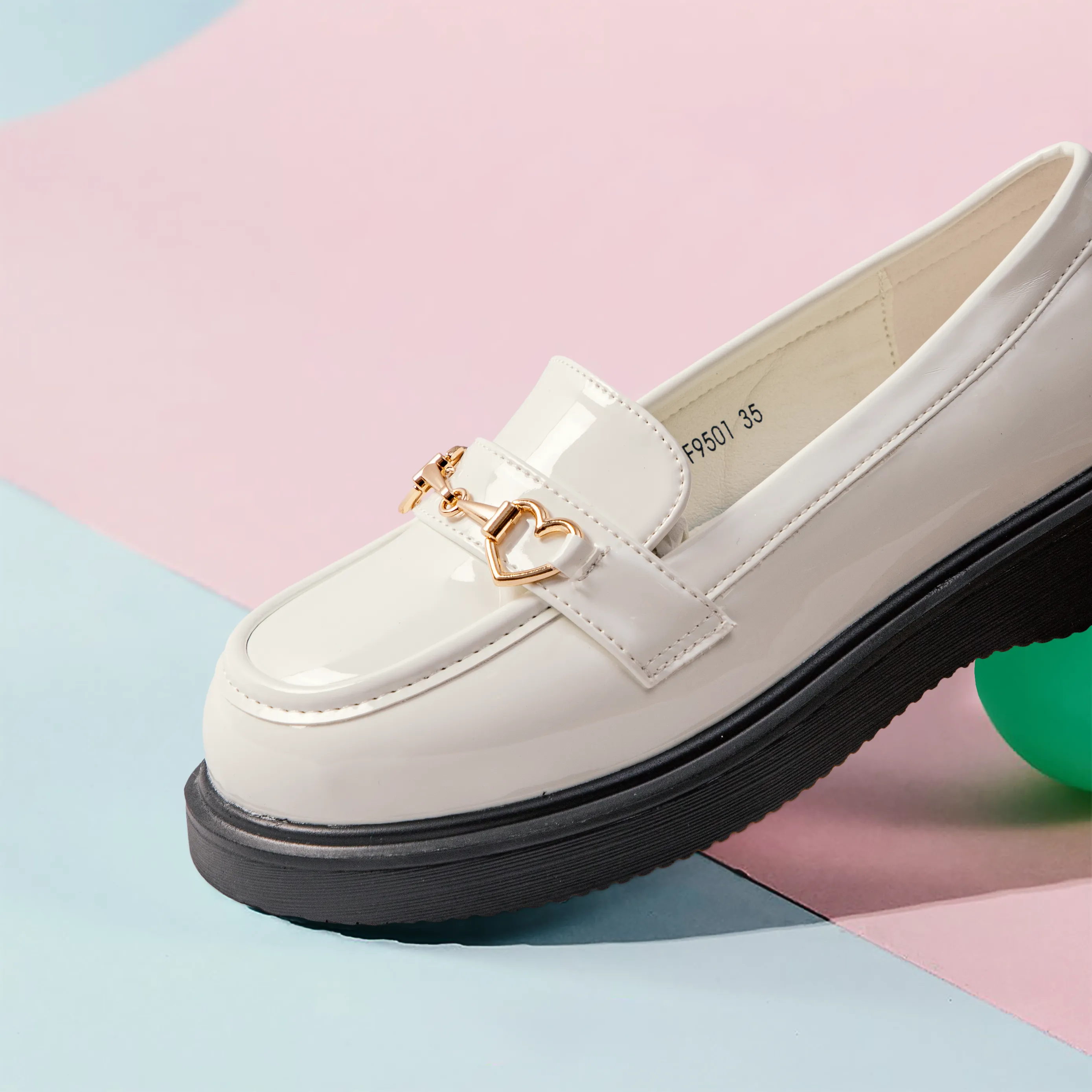 Girls Formal Loafer GF9501-Ivory