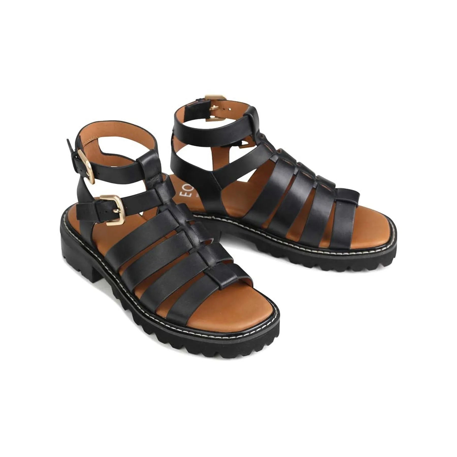 GIZELLE LEATHER FISHERMAN SANDALS