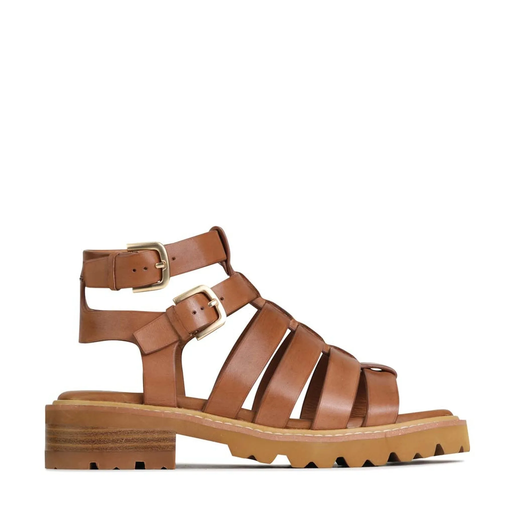 GIZELLE LEATHER FISHERMAN SANDALS