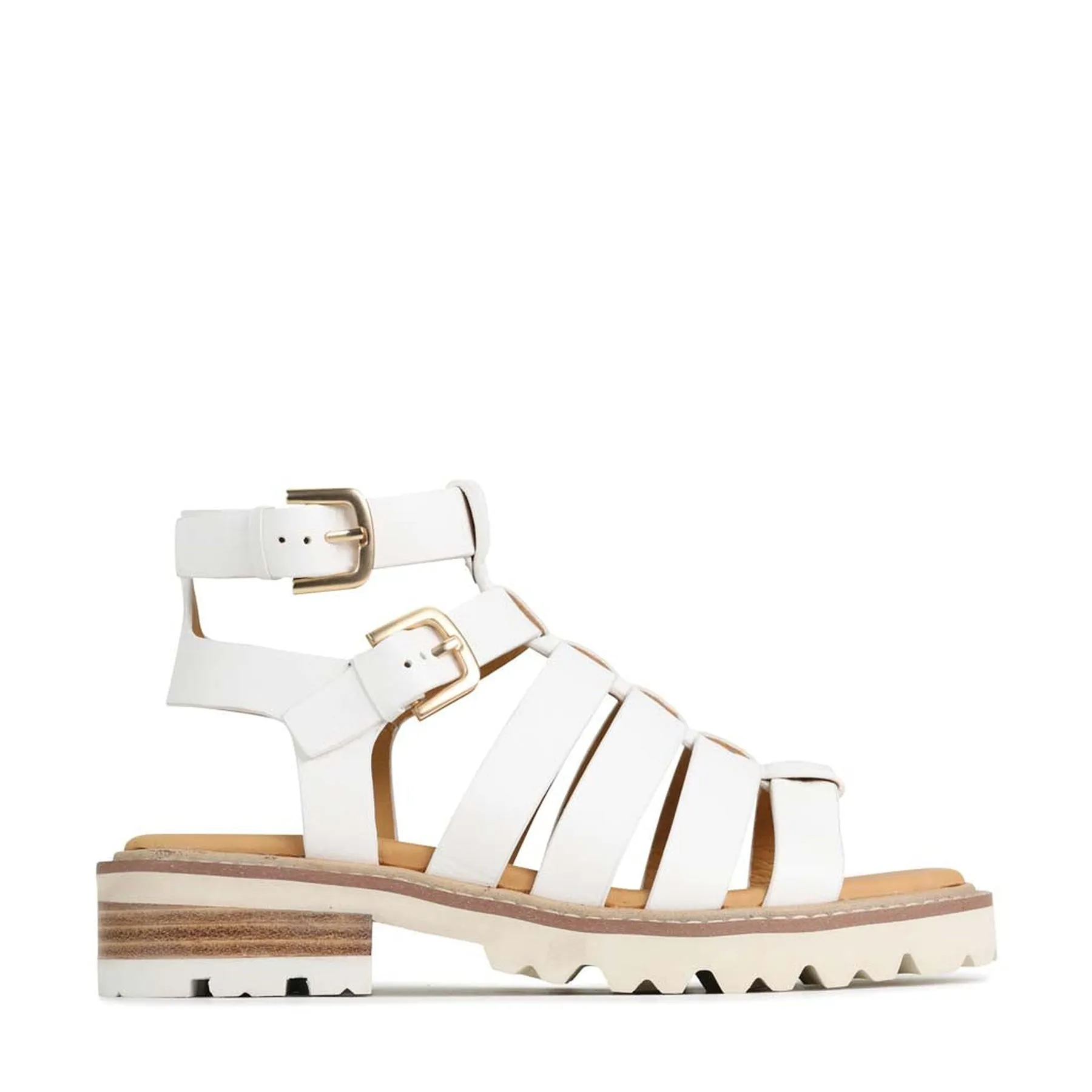 GIZELLE LEATHER FISHERMAN SANDALS