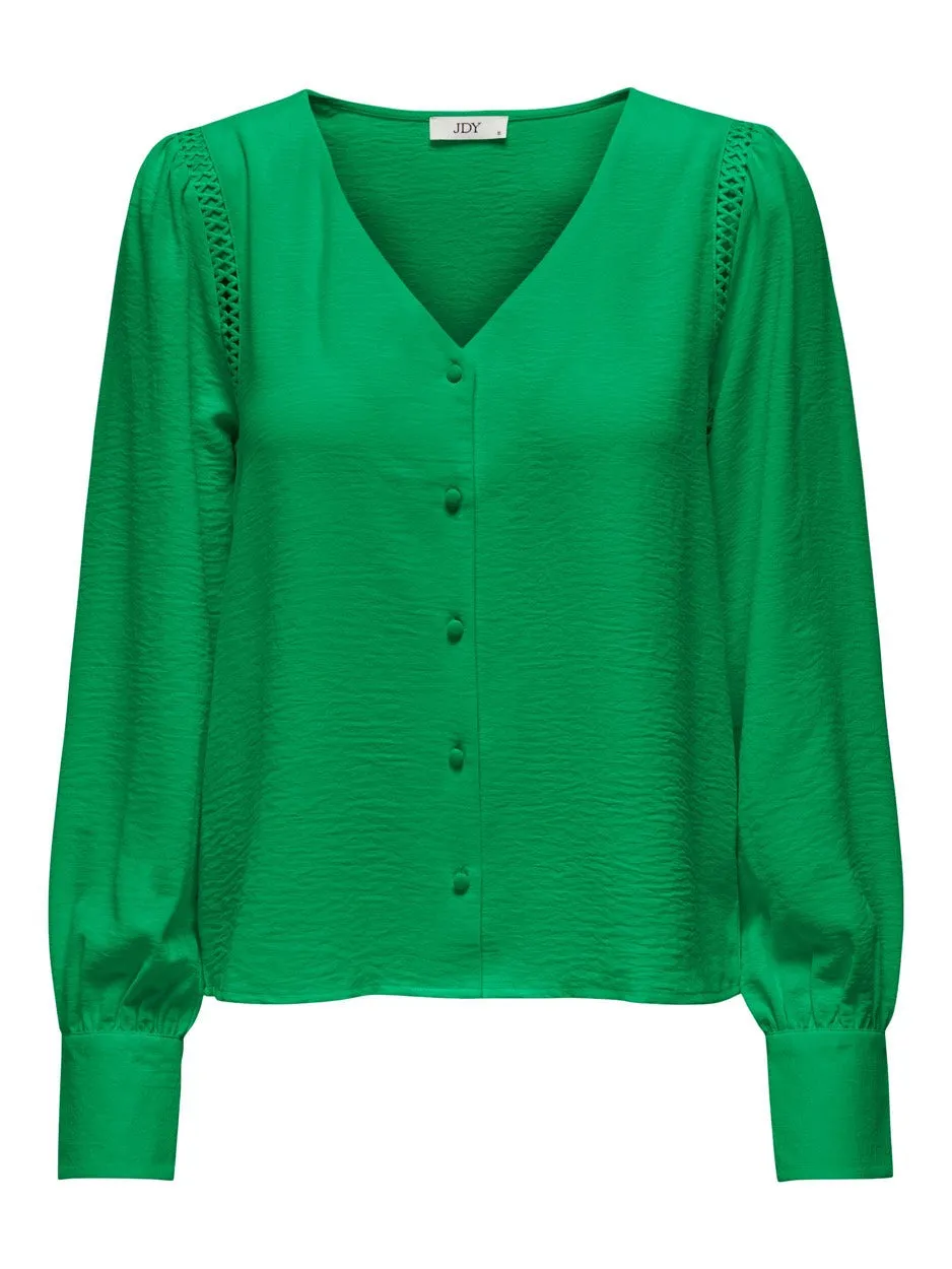 Jdylion Life 3/4 V-neck Shirt Wvn - Groen