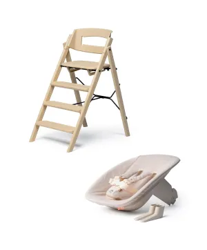 KAOS Klapp Recycled Highchair and Newborn Baby Seat Set - Desert Sand