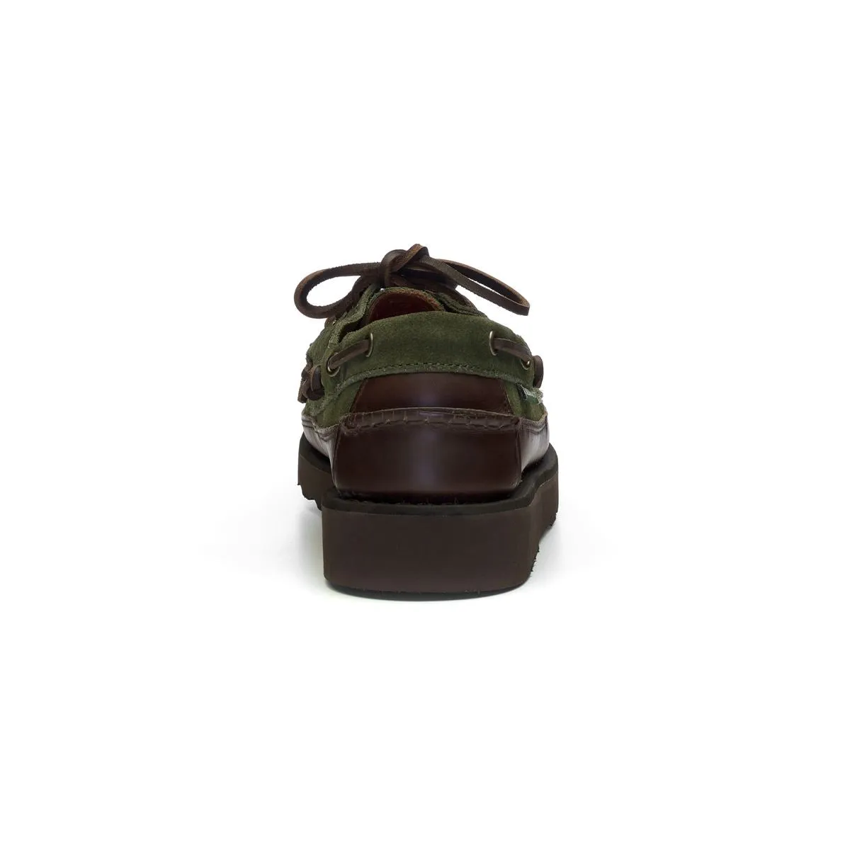 Keuka Lea Canoe Moc - Dark Brown & Forest Green