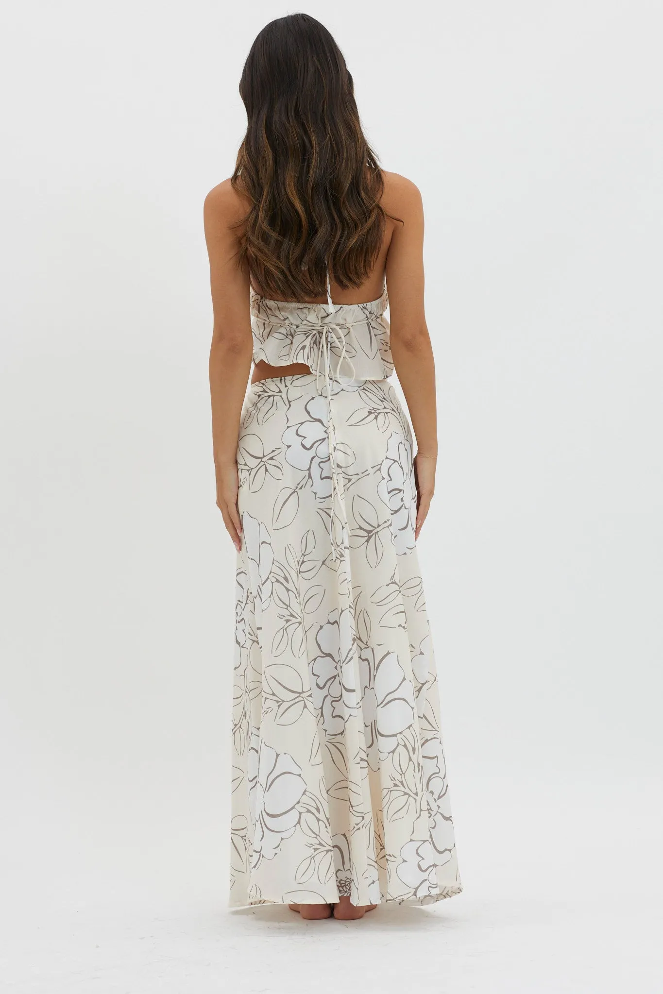 Kika Maxi Skirt Floral Cream