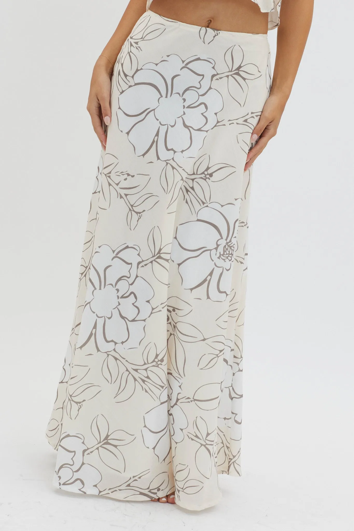 Kika Maxi Skirt Floral Cream