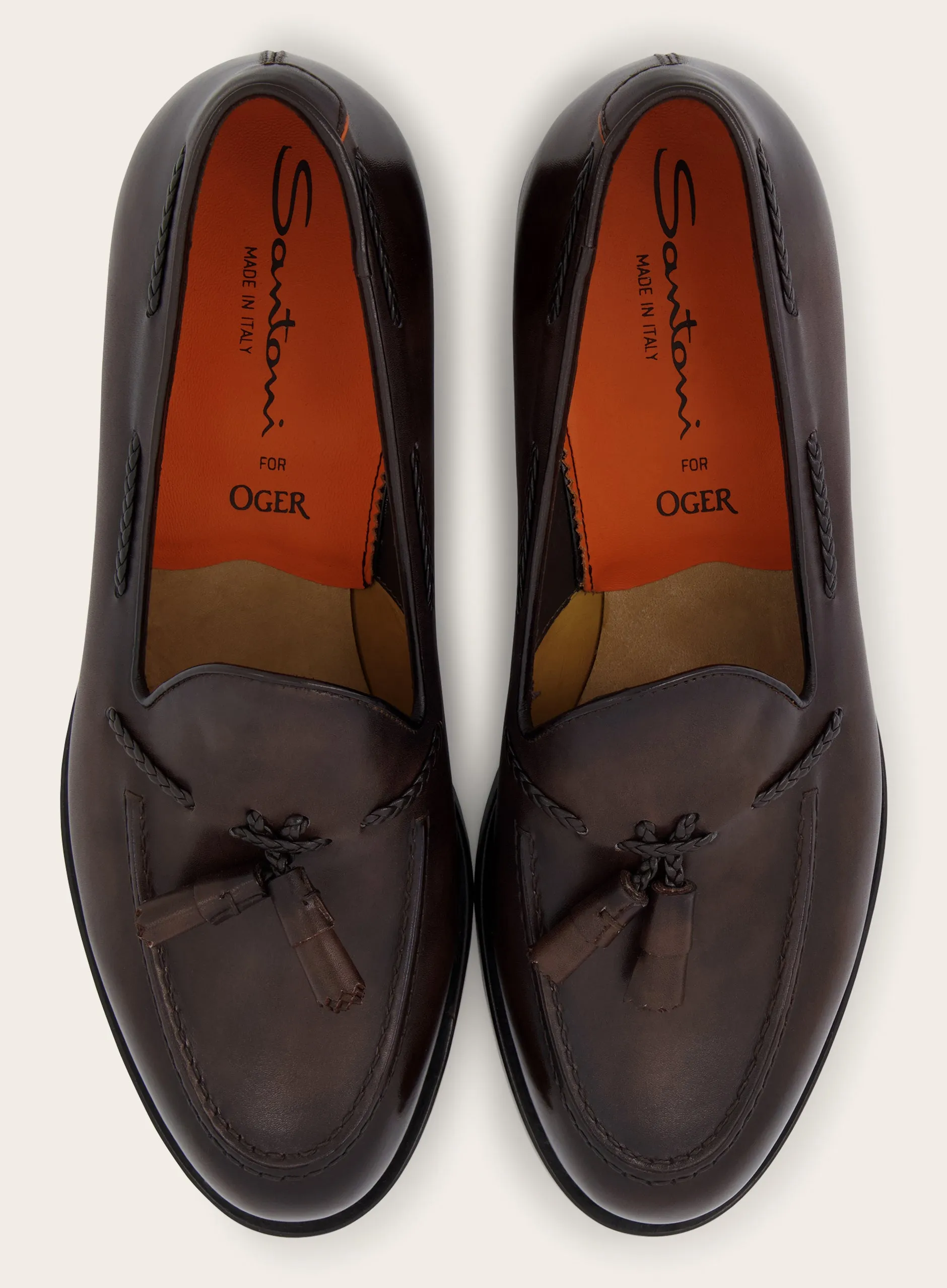 Lederen Hill tassel loafers