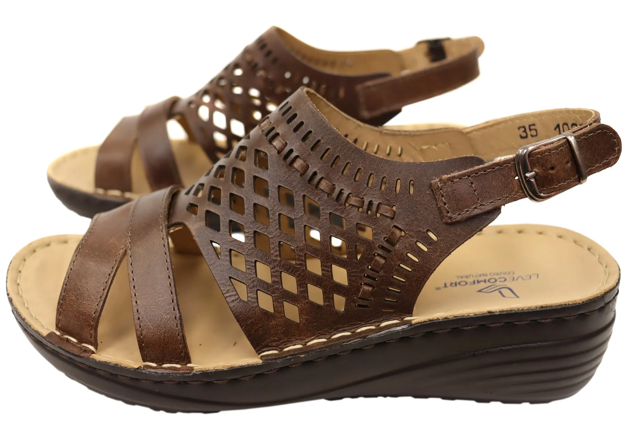 Levecomfort Cassandra Womens Brazilian Comfortable Leather Sandals