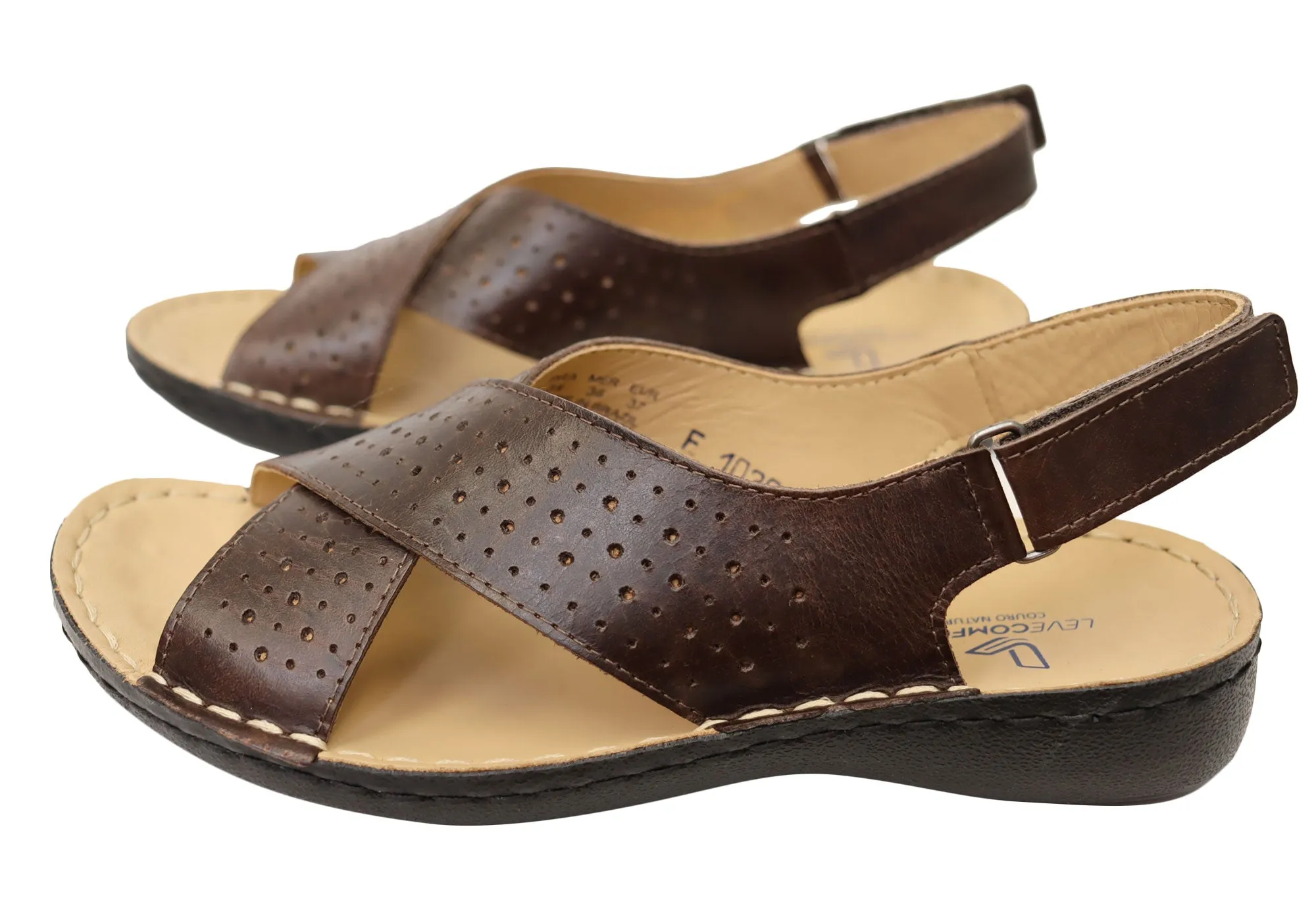 Levecomfort Donna Womens Brazilian Comfortable Leather Sandals