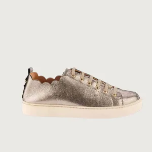 Maison Toufet Julie Gold Leather Trainers