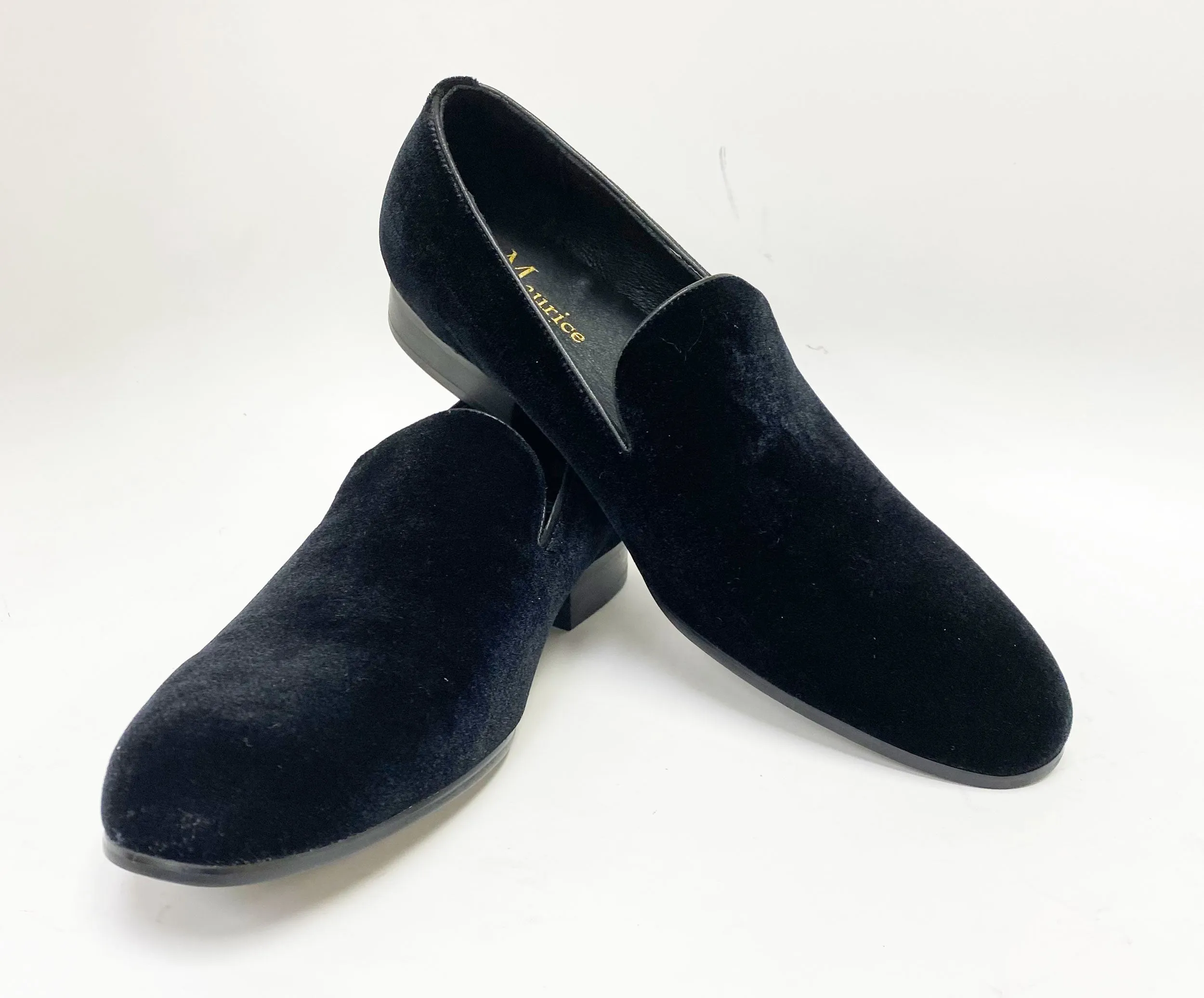 Maurice Velvet Venetian Loafer Black