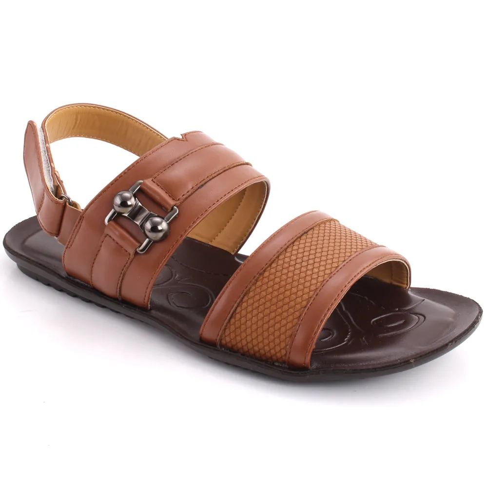 Men “AVERY” Designed Dual Strap Slip On Open Toe Sandals