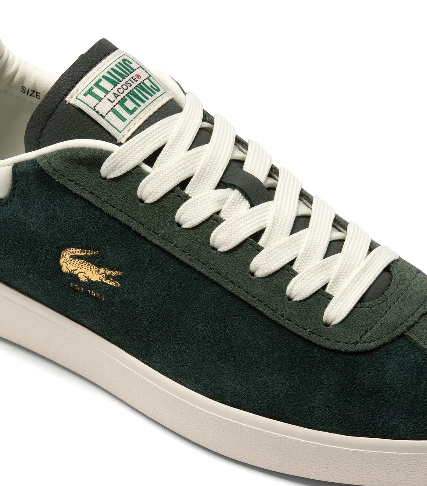 Men's Baseshot Premium Suede Trainers Dark Green/Off White