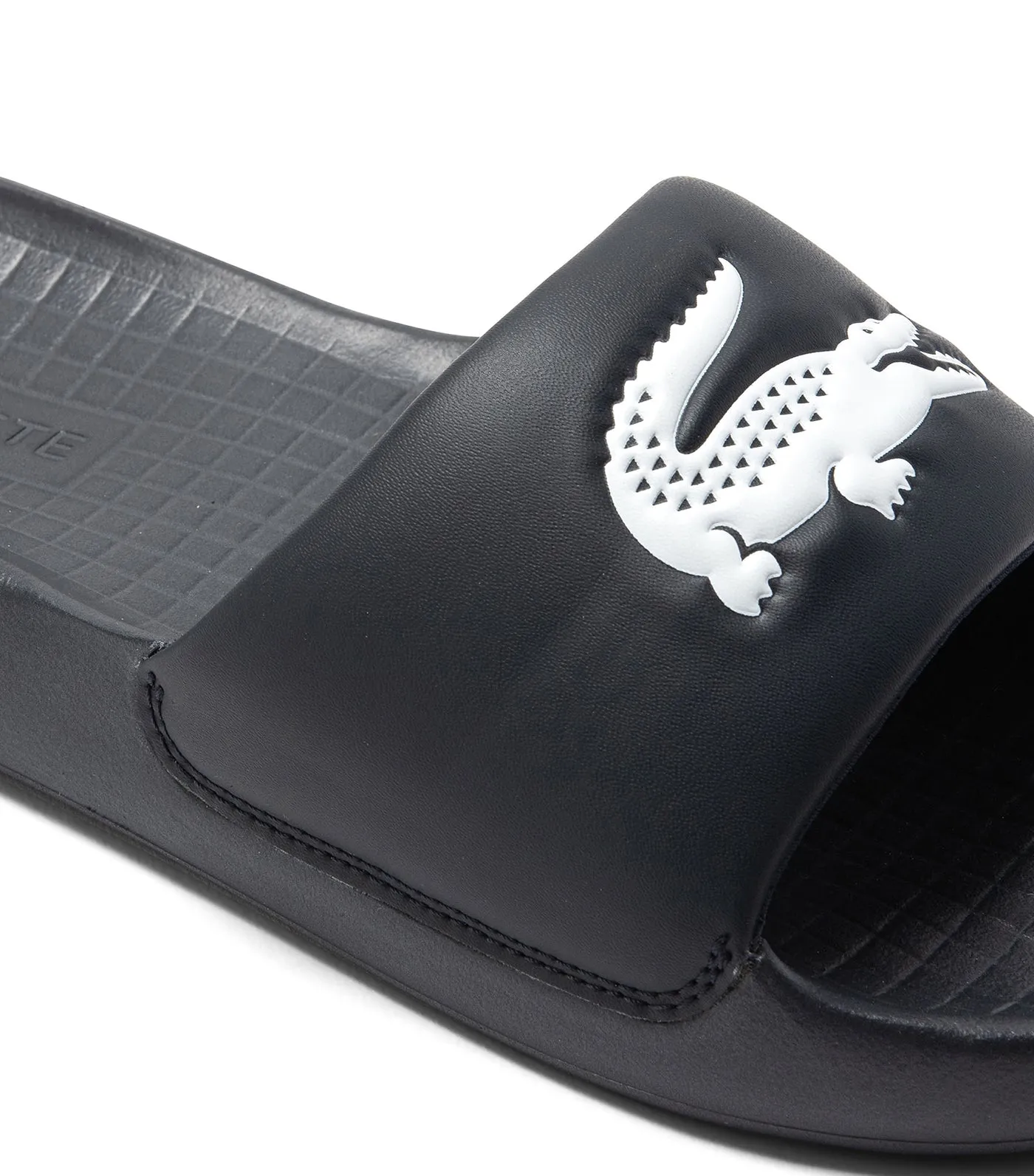 Men's Lacoste Croco 1.0 Synthetic Slides Navy/White