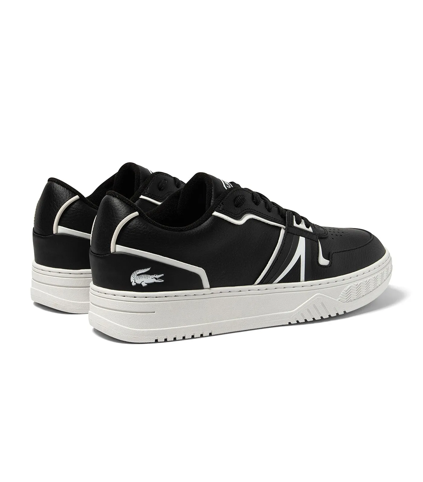 Men's Lacoste L001 Baseline Leather Trainers Black/White